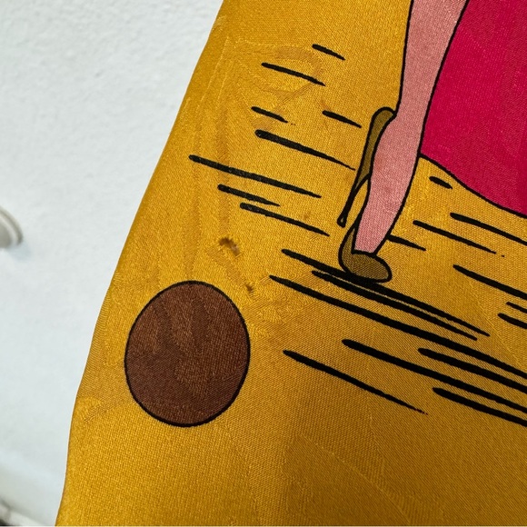 Roger Rabbit Silk Tie Vintage 1987 Jessica Rabbit Yellow Tie - Picture 4 of 4